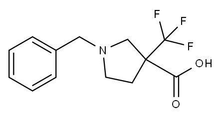 1-苯甲基-3-(三氟甲基)吡咯烷-3-羧酸 结构式