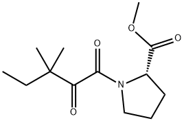 1-(1,2-二氧代-3,3-二甲基戊基)-2(S)-2吡咯烷甲酸甲酯 结构式