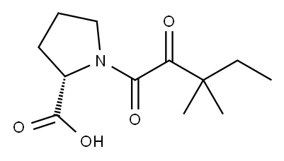 1-(1,2-二氧代-3,3-二甲基戊基)-2(S)-2吡咯烷甲酸 结构式