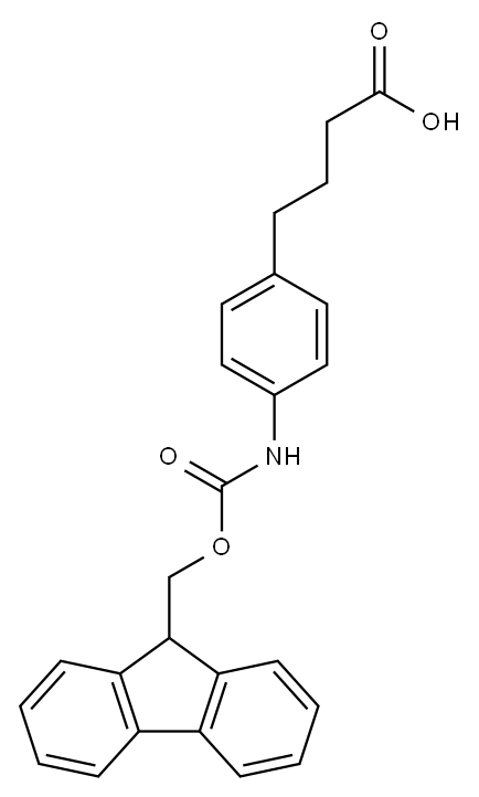 4-(FMOC-4-氨基苯基)丁酸 结构式