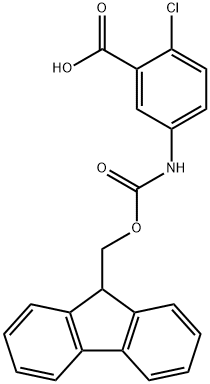 5-(FMOC-氨基)-2-氯苯甲酸 结构式