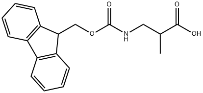 3-((((9H-芴-9-基)甲氧基)羰基)氨基)-2-甲基丙酸 结构式