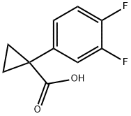 1-(3,4-二氟苯基)环丙基甲酸 结构式