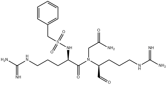 N-苄基磺酰基-D-精氨酰甘氨酰-L-精氨醛 结构式