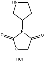 3-(吡咯烷-3-基)噁唑烷-2,4-二酮盐酸盐 结构式