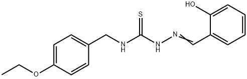 Hydrazinecarbothioamide, N-((4-ethoxyphenyl)methyl)-2-((2-hydroxypheny l)methylene)- 结构式