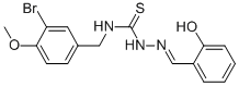 Hydrazinecarbothioamide, N-((3-bromo-4-methoxyphenyl)methyl)-2-((2-hyd roxyphenyl)methylene)- 结构式