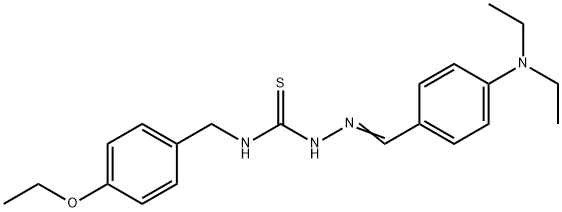 Hydrazinecarbothioamide, 2-((4-(diethylamino)phenyl)methylene)-N-((4-e thoxyphenyl)methyl)- 结构式