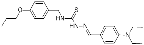 Hydrazinecarbothioamide, 2-((4-(diethylamino)phenyl)methylene)-N-((4-p ropoxyphenyl)methyl)- 结构式