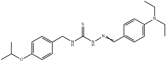 HYDRAZINECARBOTHIOAMIDE, 2-((4-(DIETHYLAMINO)PHENYL)METHYLENE)-N-((4-( 1-METHYLETHOXY)PHENYL)METHYL)- 结构式