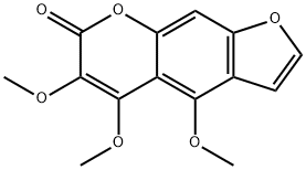 4,5,6-Trimethoxy-7H-furo[3,2-g][1]benzopyran-7-one 结构式