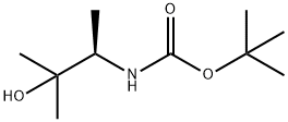 (R)-(3-羟基-3-甲基丁-2-基)氨基甲酸叔丁酯 结构式
