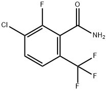 3-氯-2-氟-6-(三氟甲基)苯甲酰胺 结构式