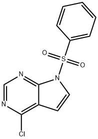4-氯-7-(苯基磺酰基)-7h-吡咯并[2,3-d]嘧啶 结构式