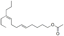 10-Propyl-5,9-tridecadien-1-ol acetate 结构式