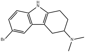 6-溴-3-(二甲氨基)-1,2,3,4-四氢-9H-咔唑 结构式