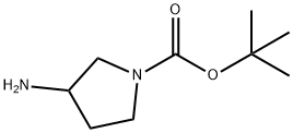 3-氨基吡咯烷-1-羧酸叔丁酯 结构式