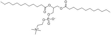 1,2-双十二烷酰-RAC-甘油-3-胆碱磷酸 结构式