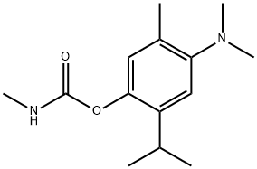 Methylcarbamic acid 4-(dimethylamino)-5-methyl-2-(1-methylethyl)phenyl ester 结构式