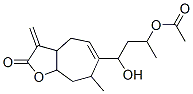 6-(3-Acetoxy-1-hydroxybutyl)-3,3a,4,7,8,8a-hexahydro-7-methyl-3-methylene-2H-cyclohepta[b]furan-2-one 结构式