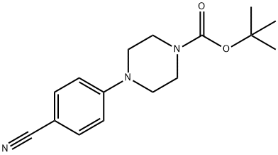 4-(4-氰基苯基)四氢-1(2H)-吡嗪羧酸叔丁酯 结构式