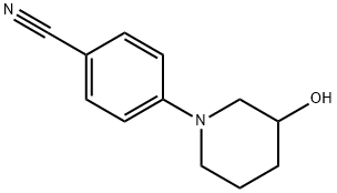 4-(3-hydroxy-1-piperidinyl)benzonitrile 结构式