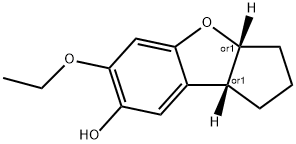 1H-Cyclopenta[b]benzofuran-7-ol,6-ethoxy-2,3,3a,8b-tetrahydro-,cis-(9CI) 结构式