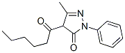 2,4-Dihydro-5-methyl-4-(1-oxohexyl)-2-phenyl-3H-pyrazol-3-one 结构式