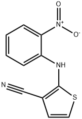 2-[(2-Nitrophenyl)aMino]-3-cyanothiophene 结构式