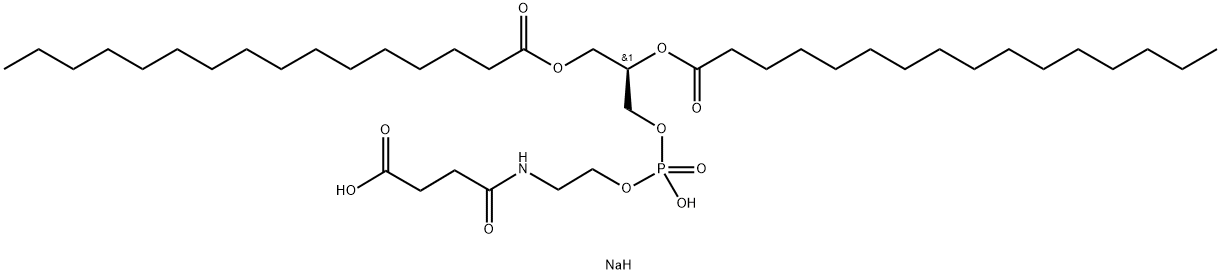 1,2-DIPALMITOYL-SN-GLYCERO-3-PHOSPHOETHANOLAMINE-N-(SUCCINYL) (SODIUM SALT);16:0 SUCCINYL PE 结构式