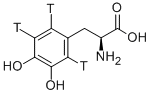 DIHYDROXYPHENYLALANINE, L-3,4-[RING 2,5,6-3H] 结构式