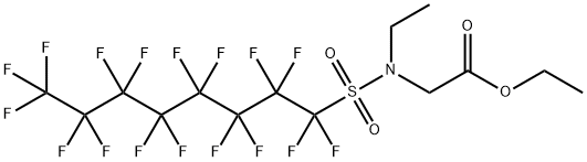 ethyl N-ethyl-N-[(heptadecafluorooctyl)sulphonyl]glycinate  结构式