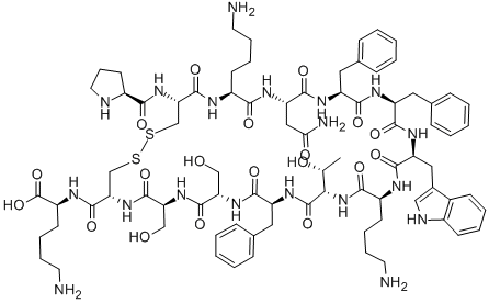 皮质抑素-14 结构式