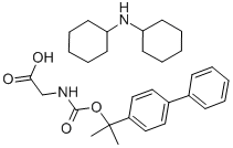 N-[(1-[1,1-biphenyl]-4-ylisopropyloxycarbonyl]glycine, compound with N-dicyclohexylamine (1:1)