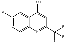 6-氯-4-羟基-2-(三氟甲基)喹啉 结构式
