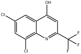 6,8-二氯-4-羟基-2-(三氟甲基)喹啉 结构式