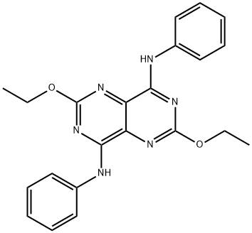 4,8-Dianilino-2,6-diethoxypyrimido[5,4-d]pyrimidine 结构式