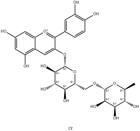花青素鼠李葡糖苷 结构式
