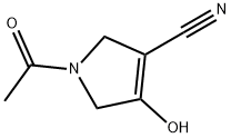 1-ACETYL-4-HYDROXY-2,5-DIHYDRO-1H-PYRROLE-3-CARBONITRILE 结构式