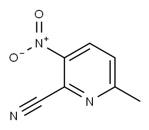 6-甲基-3-硝基吡啶-2-甲腈 结构式