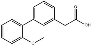 2-(2'-甲氧基-[1,1'-联苯]-3-基)乙酸 结构式