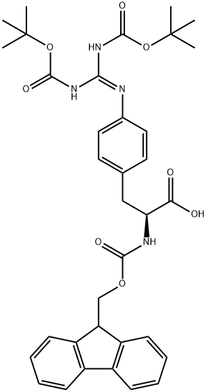 FMOC-PHE(4-BOC2-胍基)-OH 结构式