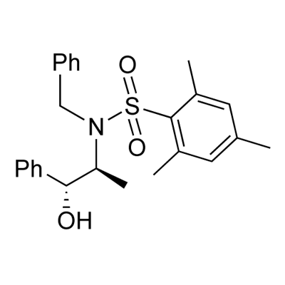 (1R,2S)-2-[N-苄基-N-(均三甲基苯磺酰)氨基]-1-苯基-1-丙醇 结构式