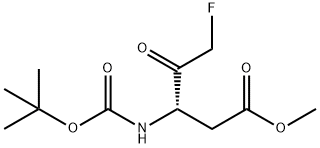 (3S)-3-[[叔丁氧羰基]氨基]-5-氟-4-氧代-戊酸甲酯 结构式