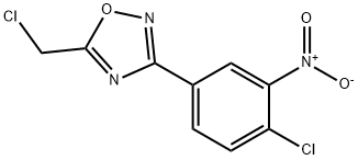 5-CHLOROMETHYL-3-(4-CHLORO-3-NITRO-PHENYL)-[1,2,4]OXADIAZOLE
 结构式