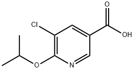 5-氯-6-(1-甲氧基)-3-吡啶羧酸 结构式