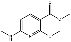 3-Pyridinecarboxylicacid,2-methoxy-6-(methylamino)-,methylester(9CI) 结构式