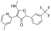 3(2H)-Furanone,  5-(methylamino)-4-(4-methyl-2-pyridinyl)-2-[3-(trifluoromethyl)phenyl]- 结构式