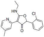 3(2H)-Furanone,  2-(2-chlorophenyl)-5-(ethylamino)-4-(4-methyl-2-pyridinyl)- 结构式