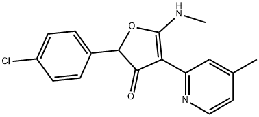 3(2H)-Furanone,  2-(4-chlorophenyl)-5-(methylamino)-4-(4-methyl-2-pyridinyl)- 结构式